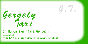 gergely tari business card